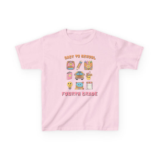 Back to School Kids Tee, Fourth Grade Shirt, Cute School T-Shirt, Kids Cotton Tee, Fun Educational Apparel